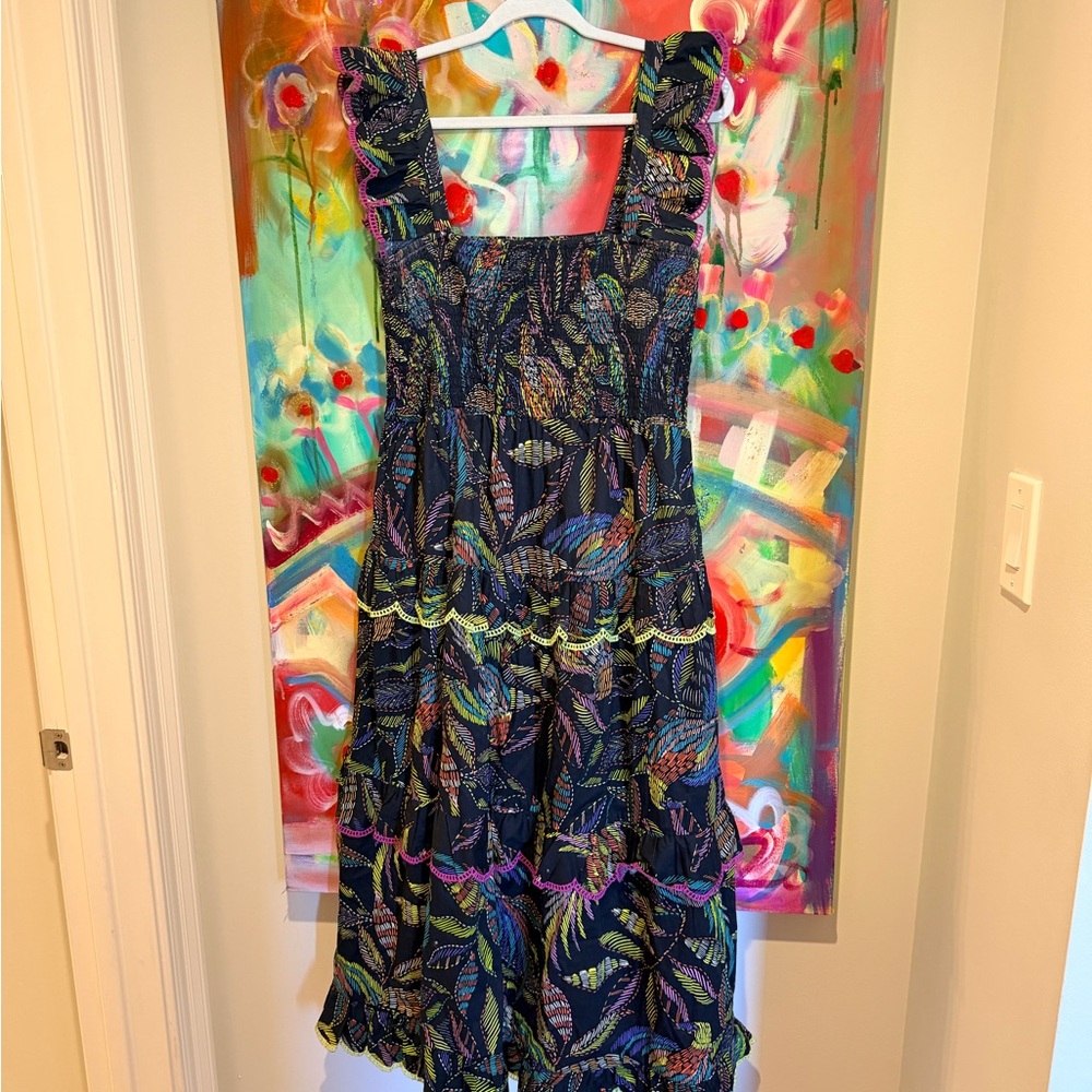 Vince Camuto Multicolor Leaf-Print Sundress